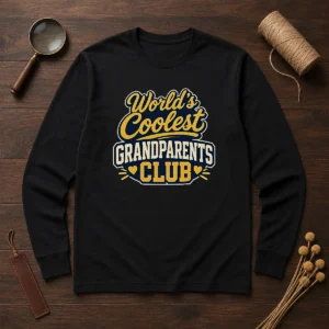 Awesome Grandparents Day Worlds Coolest Club Vector Long Sleeve Shirt