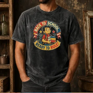 Pretty Back To School Ready To Rule Retro Distressed Washed T-Shirt