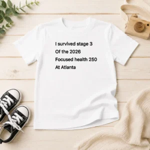 Pretty I Survived Stage 3 Of The 2026 Focused Health 250 At Atlanta Kids T-Shirt