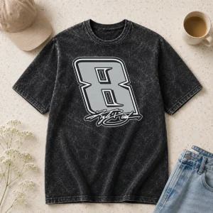 Awesome Kyle Busch Black No 8 Signature Washed T-Shirt