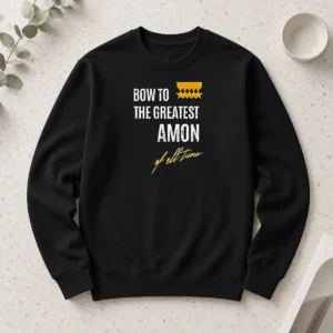 Pretty Bow To The Greatest Amon Of All Time Long Sleeve Shirt featuring a comfortable fit and long sleeves