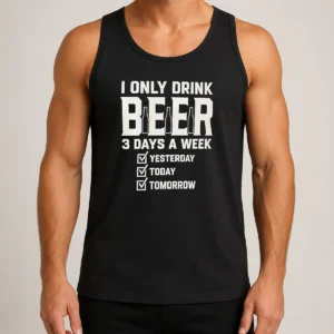 Pretty I Only Drink Beer 3 Days A Week Yesterday Today Tomorrow Tank Top