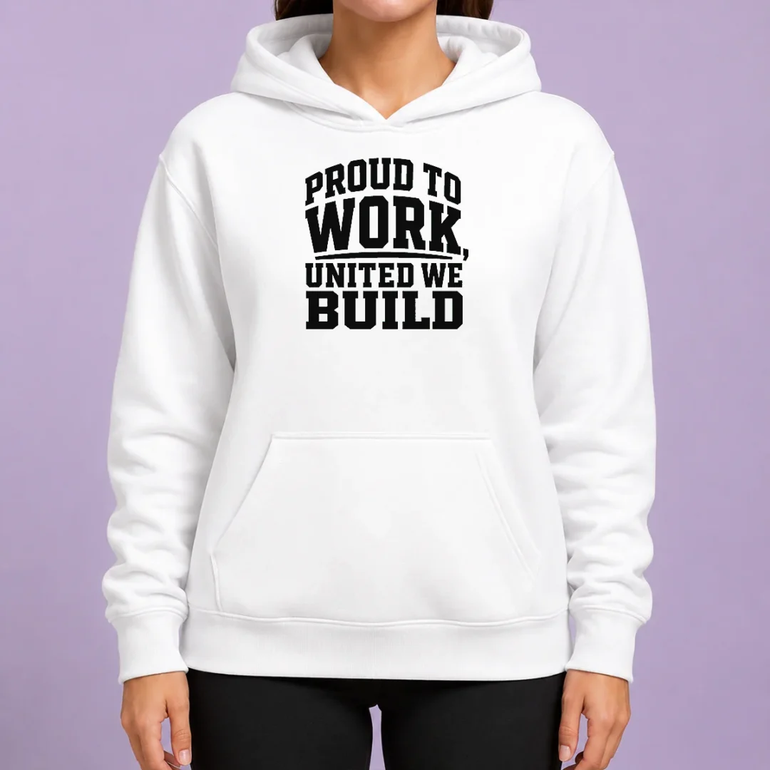 nice-american-labor-proud-typography-silhouette-hoodie Nice American Labor Proud Typography Silhouette Hoodie in dark gray with front kangaroo pocket and drawstring hood