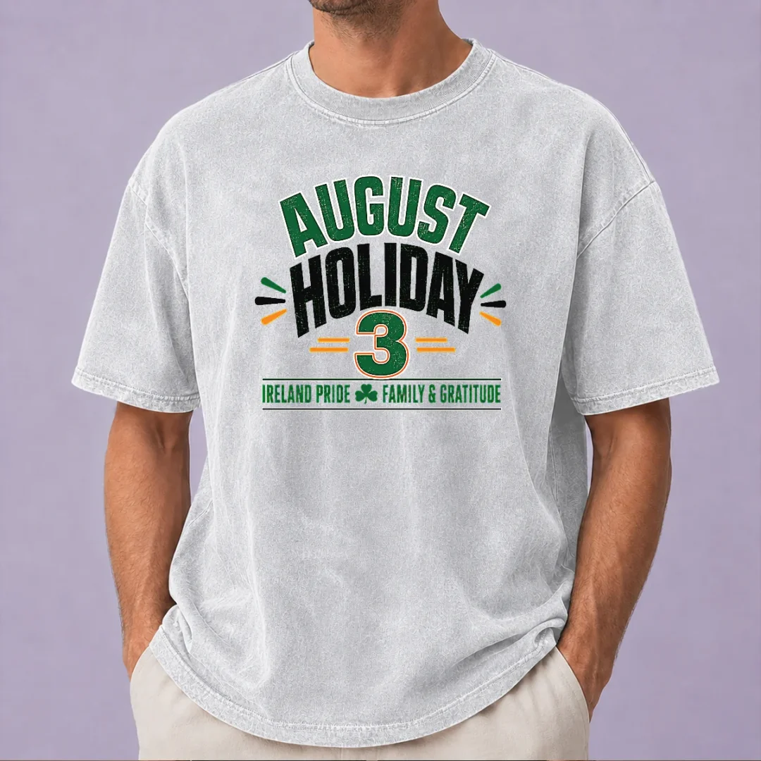 nice-august-holiday-ireland-family-gratitude-typography-washed-t-shirt Nice August Holiday Ireland Family Gratitude Typography Washed T-Shirt