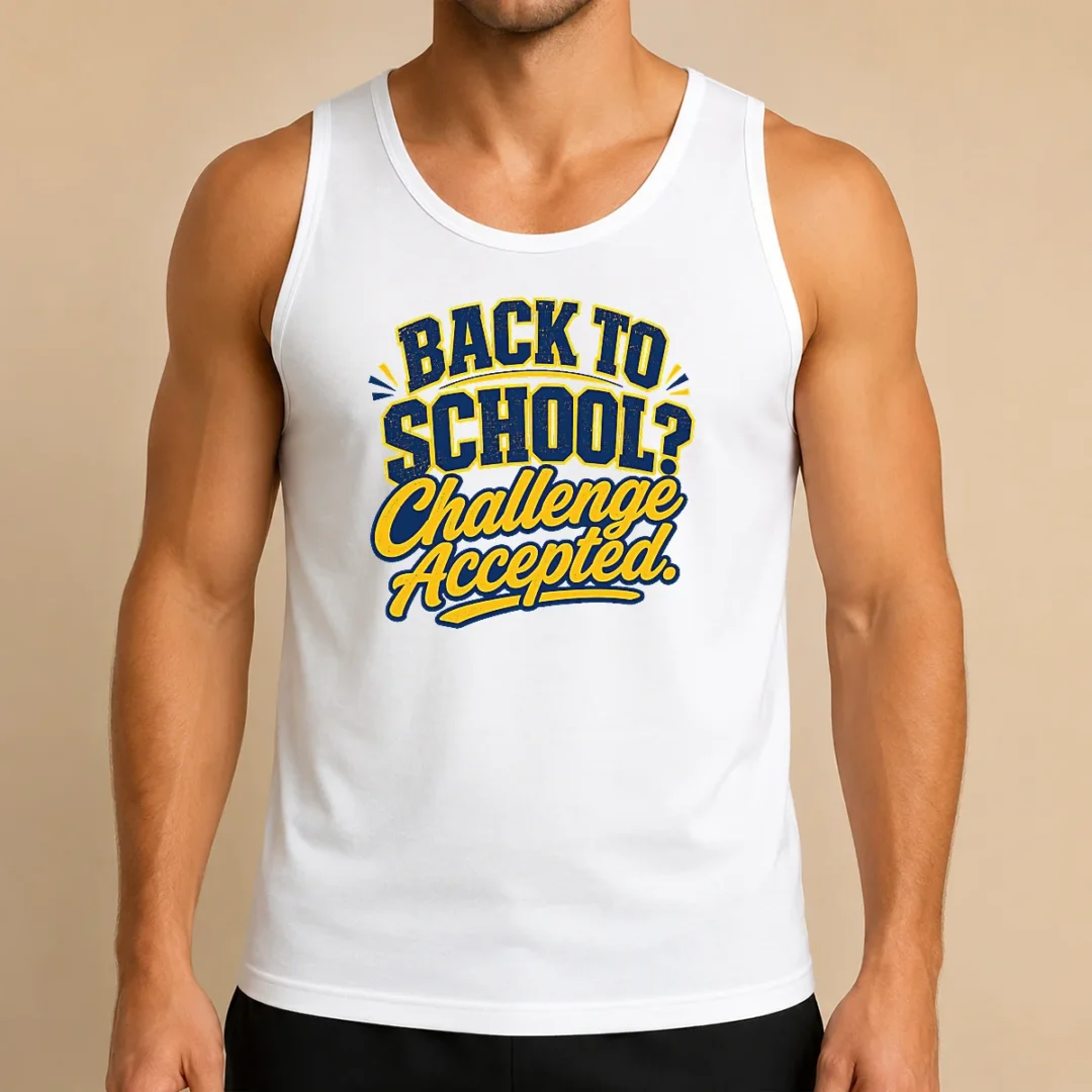 nice-back-to-school-challenge-accepted-vector-tank-top Nice Back To School Challenge Accepted Vector Shirt - Image 3