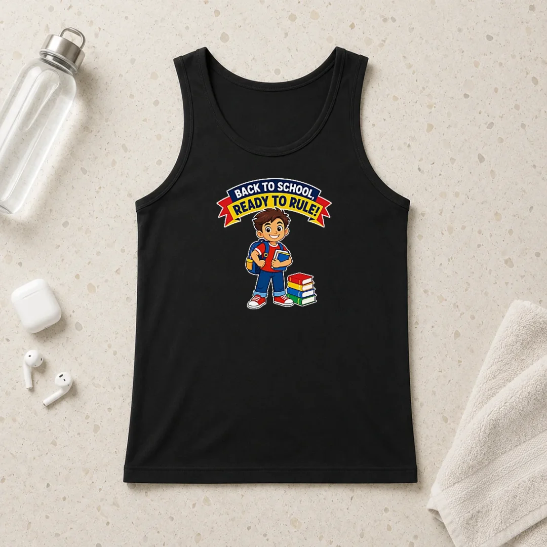 nice-back-to-school-ready-to-rule-vector-tank-top Nice Back To School Ready To Rule Vector Tank Top
