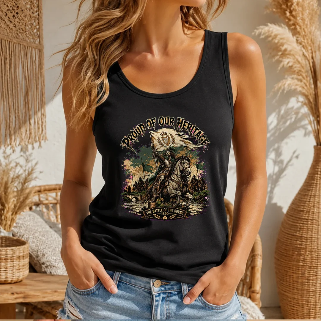 nice-battle-of-the-boyne-heritage-pride-tank-top Nice Battle Of The Boyne Heritage Pride Tank Top featuring heritage design on a sleeveless cotton tank
