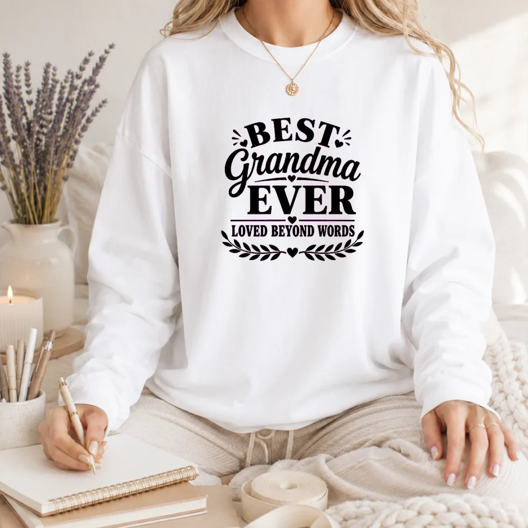 nice-best-grandma-ever-family-celebration-silhouette-long-sleeve-shirt Nice Best Grandma Ever Family Celebration Silhouette Long Sleeve Shirt