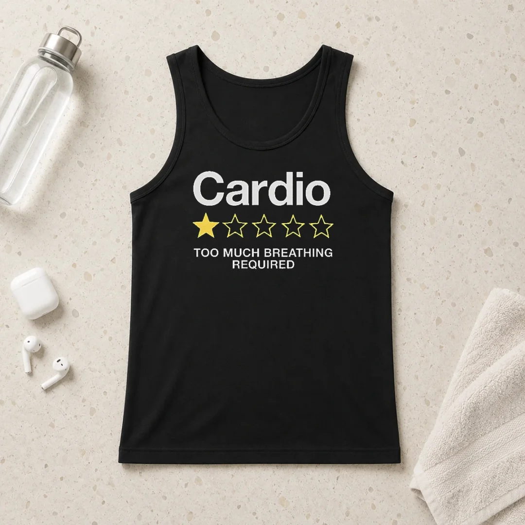 nice-cardio-1-star-tank-top Nice Cardio 1 Star Tank Top showing sleeveless design and comfortable fit in black