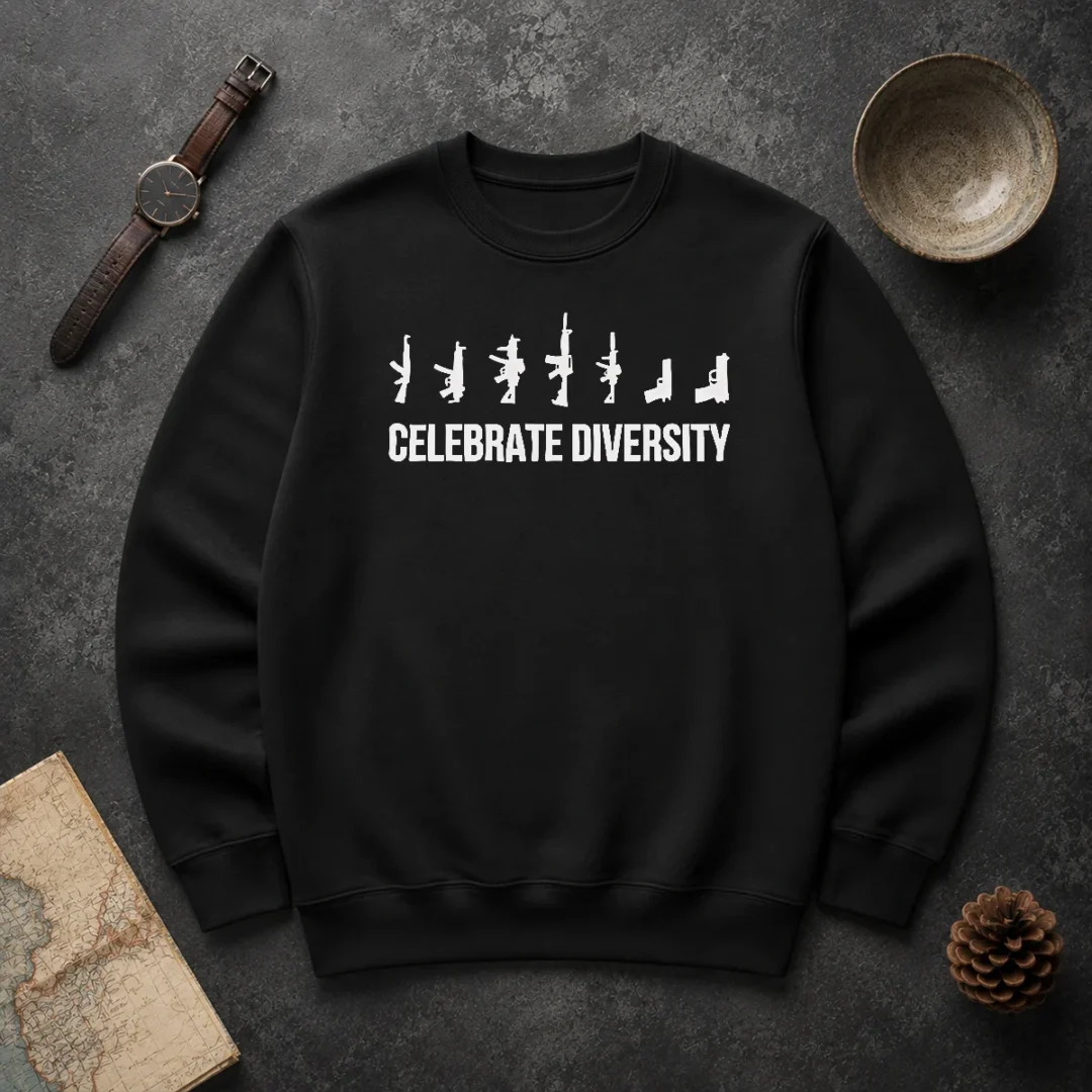 Nice Firearms Silhouette Weapons Collection Celebrate Diversity Gun Rights Sweater Nice Firearms Silhouette Weapons Collection Celebrate Diversity Gun Rights Sweater