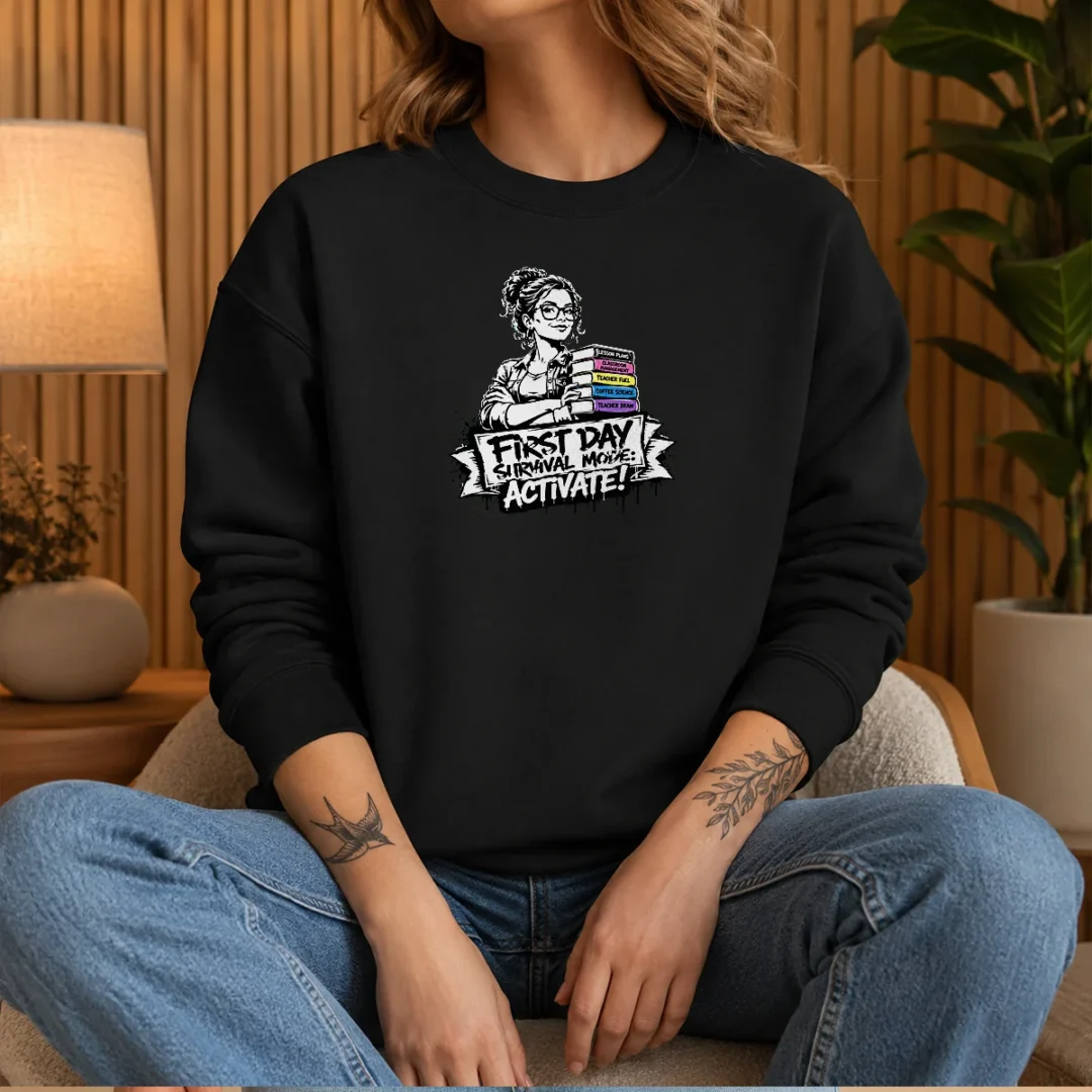 nice-first-day-school-teacher-stencil-sweater Nice First Day School Teacher Stencil Sweater