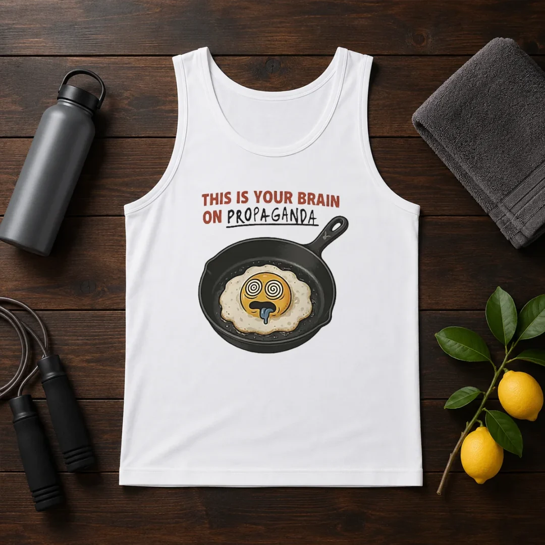 nice-fried-egg-this-is-your-brain-on-propaganda-tank-top Nice Fried Egg This Is Your Brain On Propaganda Tank Top