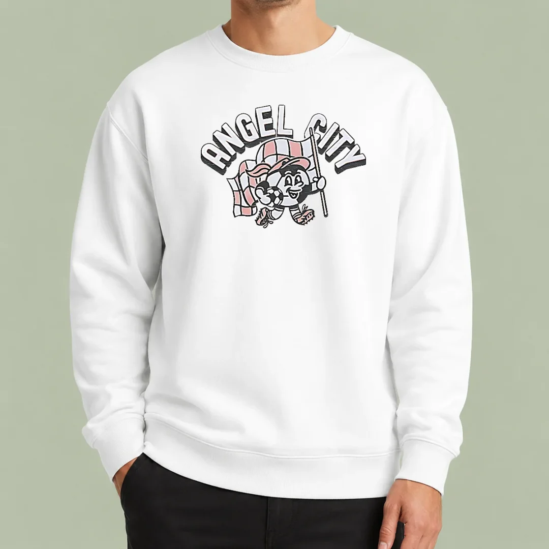nice-funny-angel-city-mascot-soccer-ball-character-sweater Nice Funny Angel City Mascot Soccer Ball Character Sweater