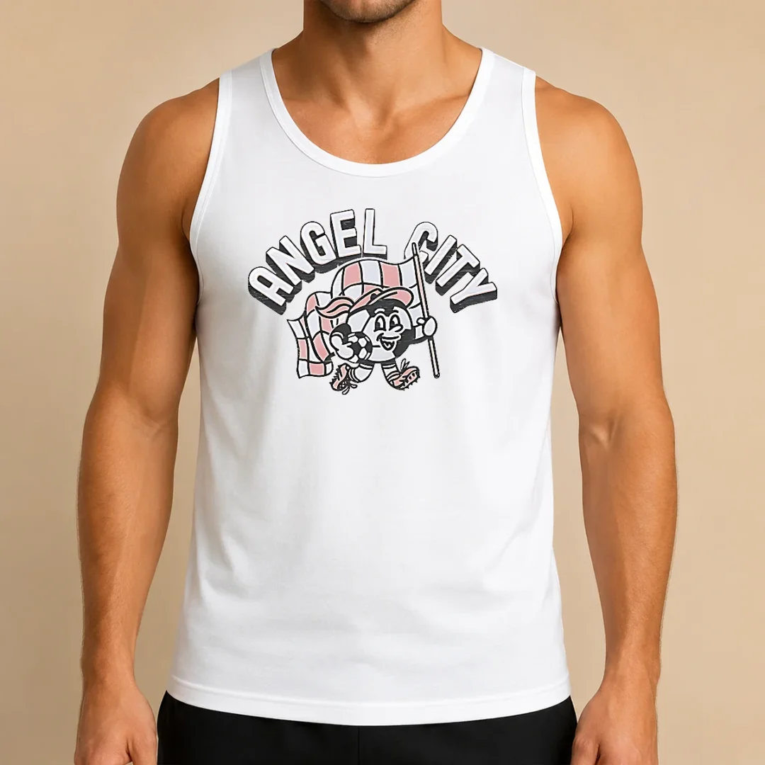 nice-funny-angel-city-mascot-soccer-ball-character-tank-top Nice Funny Angel City Mascot Soccer Ball Character Tank Top