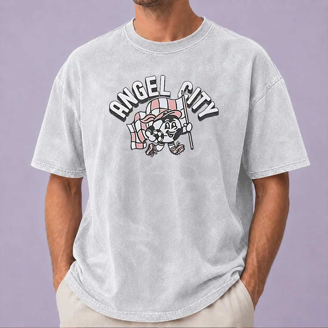 nice-funny-angel-city-mascot-soccer-ball-character-washed-t-shirt Nice Funny Angel City Mascot Soccer Ball Character Washed T-Shirt