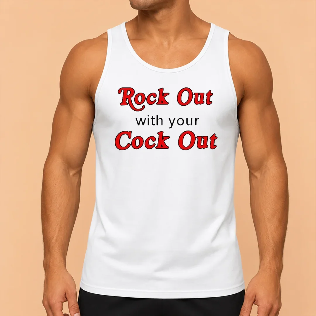 nice-funny-rock-out-with-your-cock-out-humor-slogan-tank-top Nice Funny Rock Out With Your Cock Out Humor Slogan Tank Top