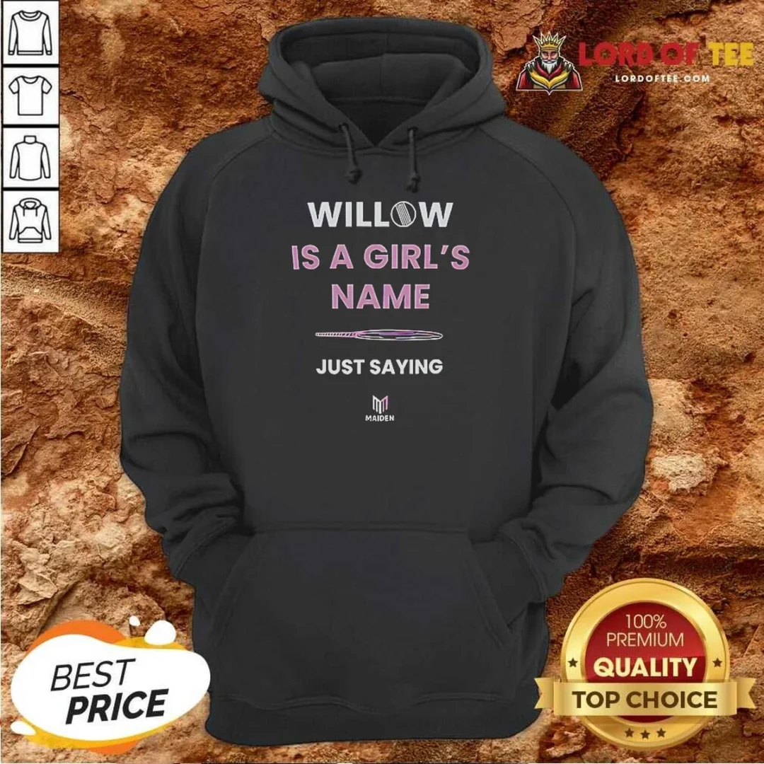 Nice Funny Willow Is A Girl'S Name Just Saying Hoodie hoodie optimized Nice Funny Willow Is A Girl'S Name Just Saying Hoodie