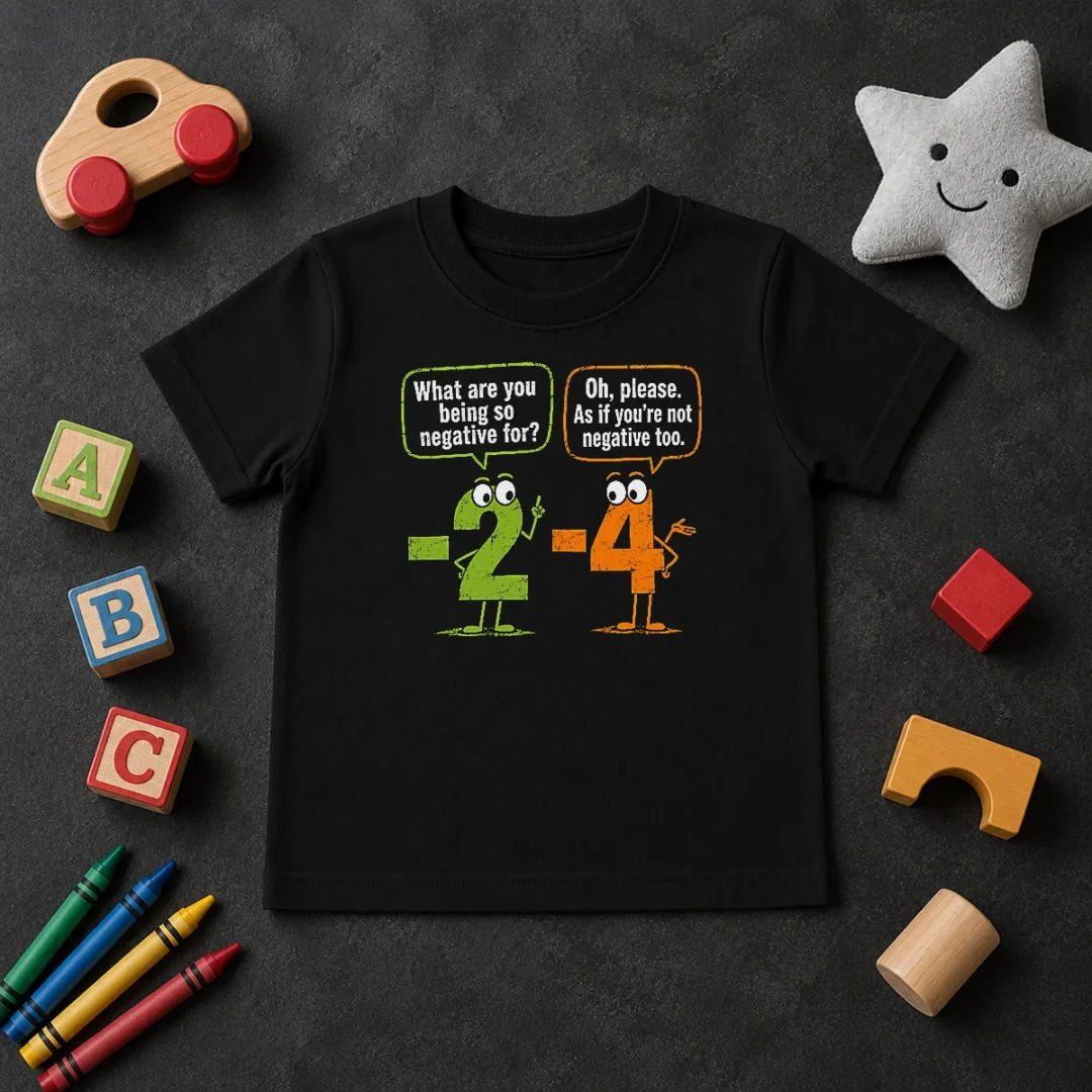 Nice Geek Math Numbers 2 Minus 4 Humor Joke Kids T Shirt Nice Geek Math Numbers 2 Minus 4 Humor Joke Kids T-Shirt