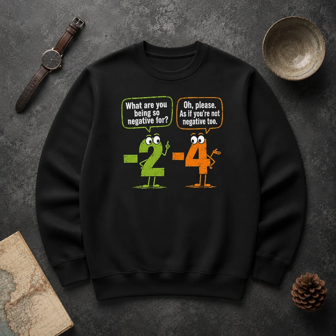 Nice Geek Math Numbers 2 Minus 4 Humor Joke Sweater Nice Geek Math Numbers 2 Minus 4 Humor Joke Sweater