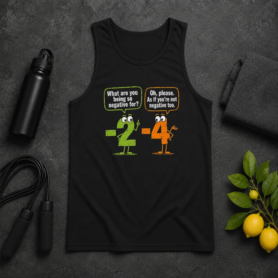 Nice Geek Math Numbers 2 Minus 4 Humor Joke Tank Top Nice Geek Math Numbers 2 Minus 4 Humor Joke Tank Top
