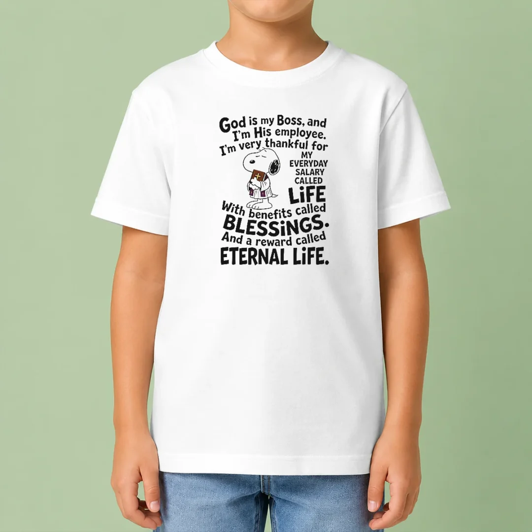 nice-god-is-my-boss-and-im-his-employee-im-very-thankful-for-my-everyday-salary-called-life-kids-t-shirt Nice God Is My Boss And Im His Employee Im Very Thankful For My Everyday Salary Called Life Kids T-Shirt