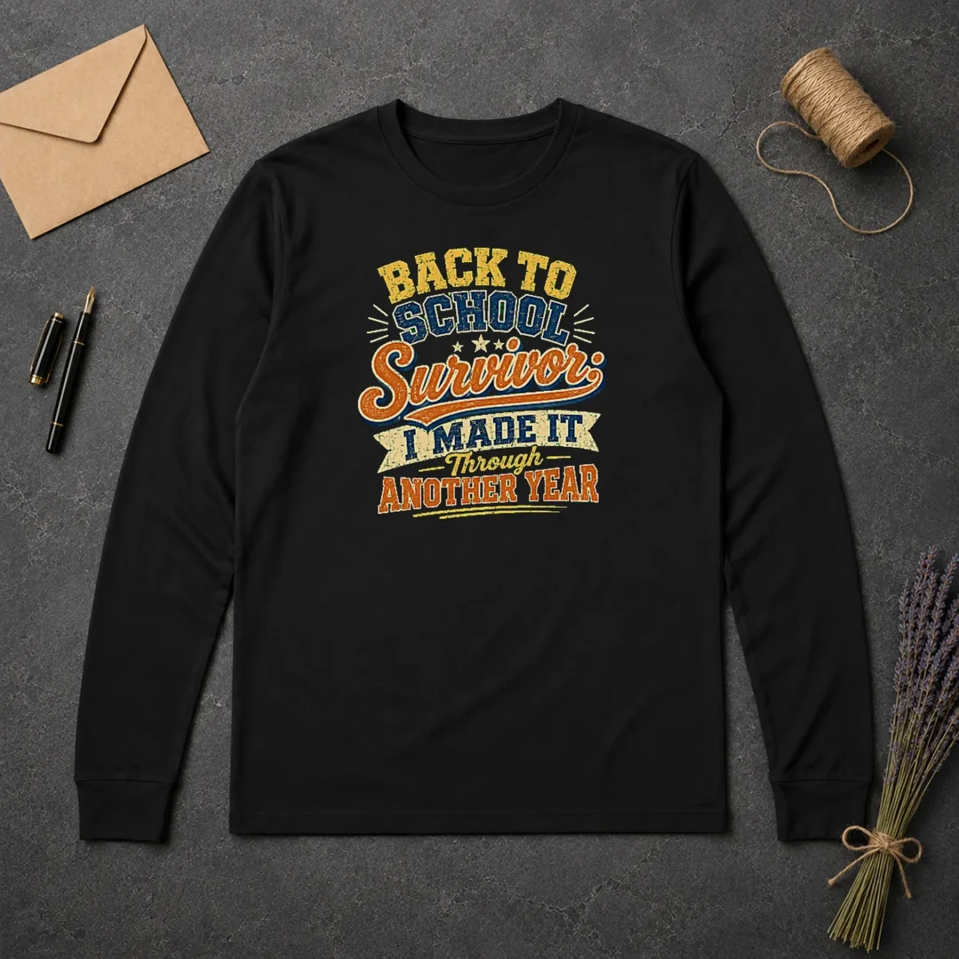 Nice Good Back To School Survivor Vintage For Proud Students Long Sleeve Shirt Nice Good Back To School Survivor Vintage For Proud Students Long Sleeve Shirt