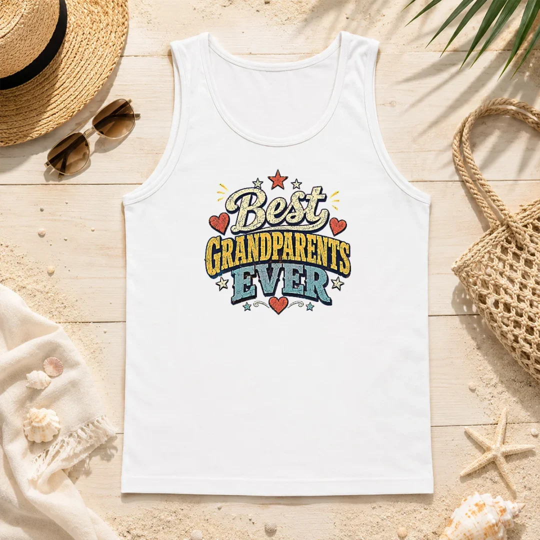 Nice Good Best Grandparents Ever Retro Distressed Tank Top Nice Good Best Grandparents Ever Retro Distressed Tank Top