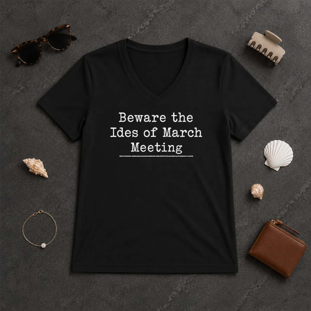 Nice Good Beware The Ides Of March Meeting V Neck Shirt Nice Good Beware The Ides Of March Meeting V-Neck Shirt