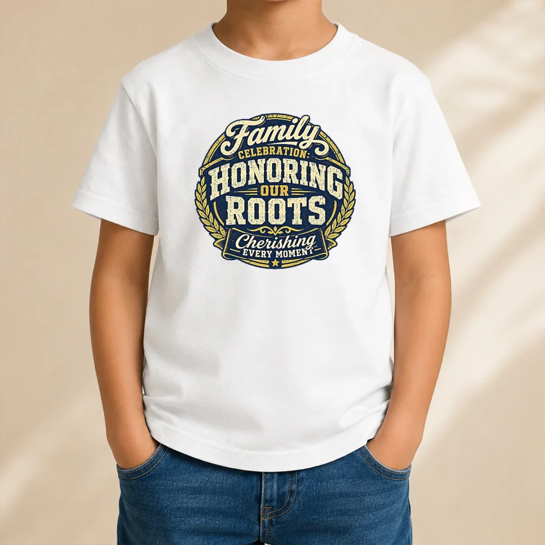 nice-good-family-celebration-gratitude-mascot-badge-kids-t-shirt Nice Good Family Celebration Gratitude Mascot Badge Kids T-Shirt