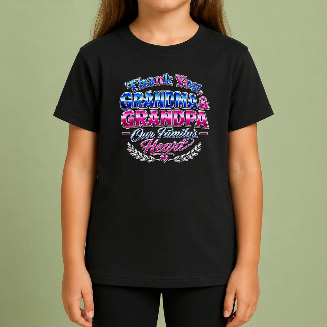 Nice Good Grandparents Day Thank You Tee With Y2K Chrome Kids T Shirt Nice Good Grandparents Day Thank You Tee With Y2K Chrome Kids T-Shirt