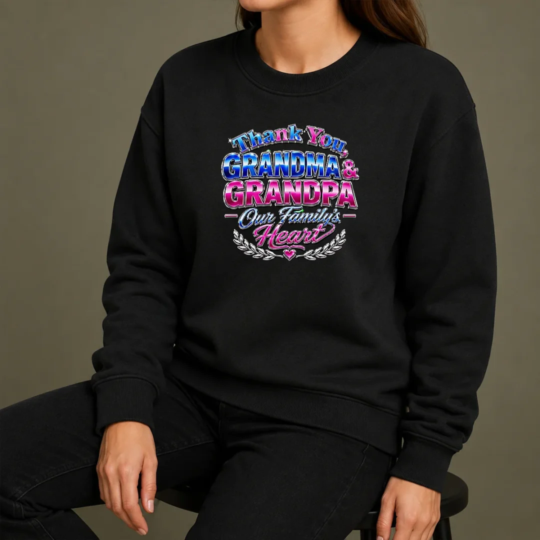 Nice Good Grandparents Day Thank You Tee With Y2K Chrome Sweater Nice Good Grandparents Day Thank You Tee With Y2K Chrome Sweater