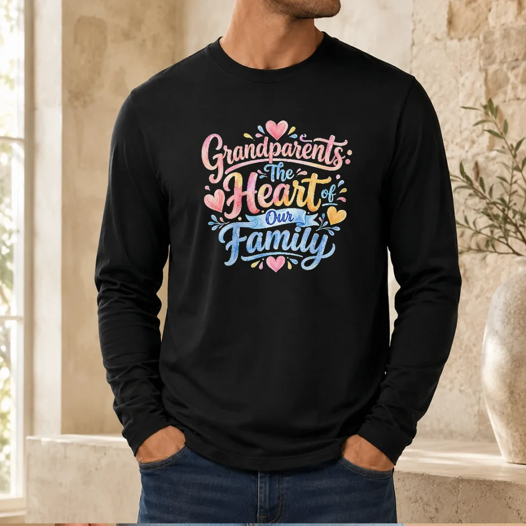 nice-grandparents-day-heart-of-our-family-watercolor-long-sleeve-shirt Nice Grandparents Day Heart Of Our Family Watercolor Long Sleeve Shirt