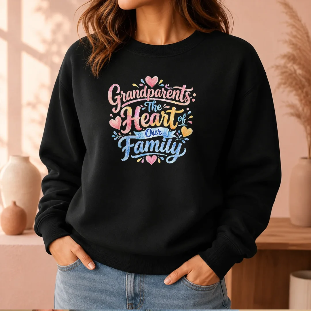 nice-grandparents-day-heart-of-our-family-watercolor-sweater Nice Grandparents Day Heart Of Our Family Watercolor Sweater