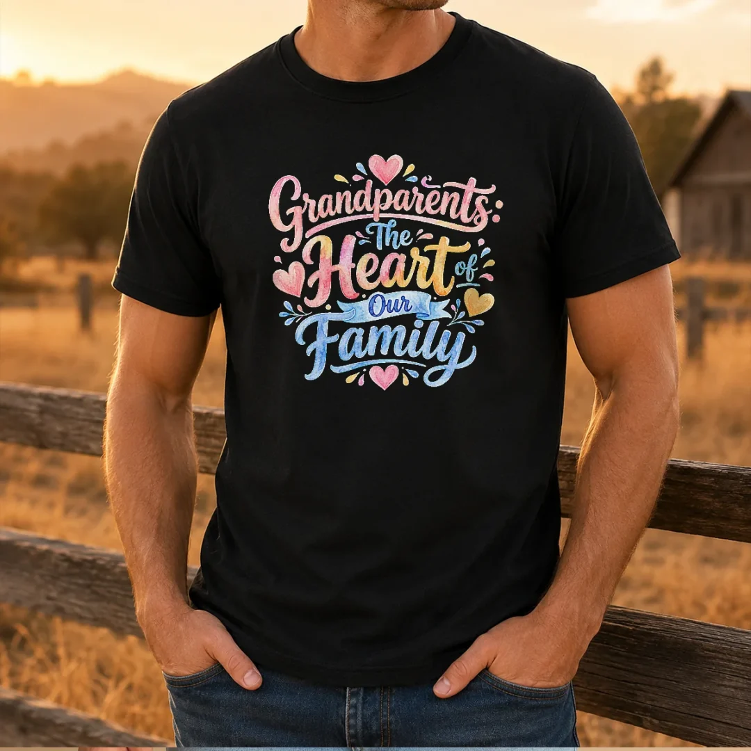 nice-grandparents-day-heart-of-our-family-watercolor-t-shirt-1 Nice Grandparents Day Heart Of Our Family Watercolor