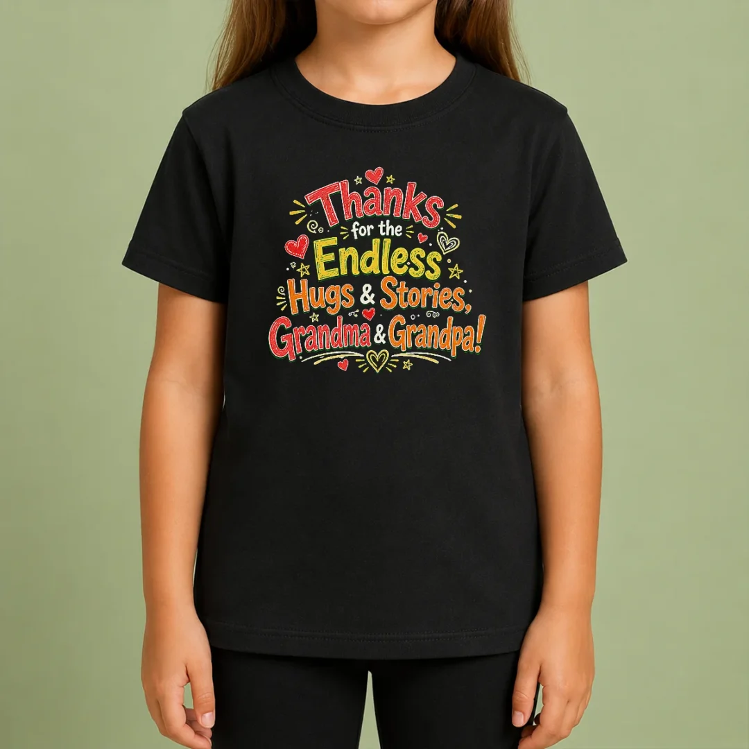 Nice Grandparents Day Thanks Doodle Family Love Kids T Shirt Nice Grandparents Day Thanks Doodle Family Love Kids T Shirt showing colorful doodle design on a short sleeve cotton tee