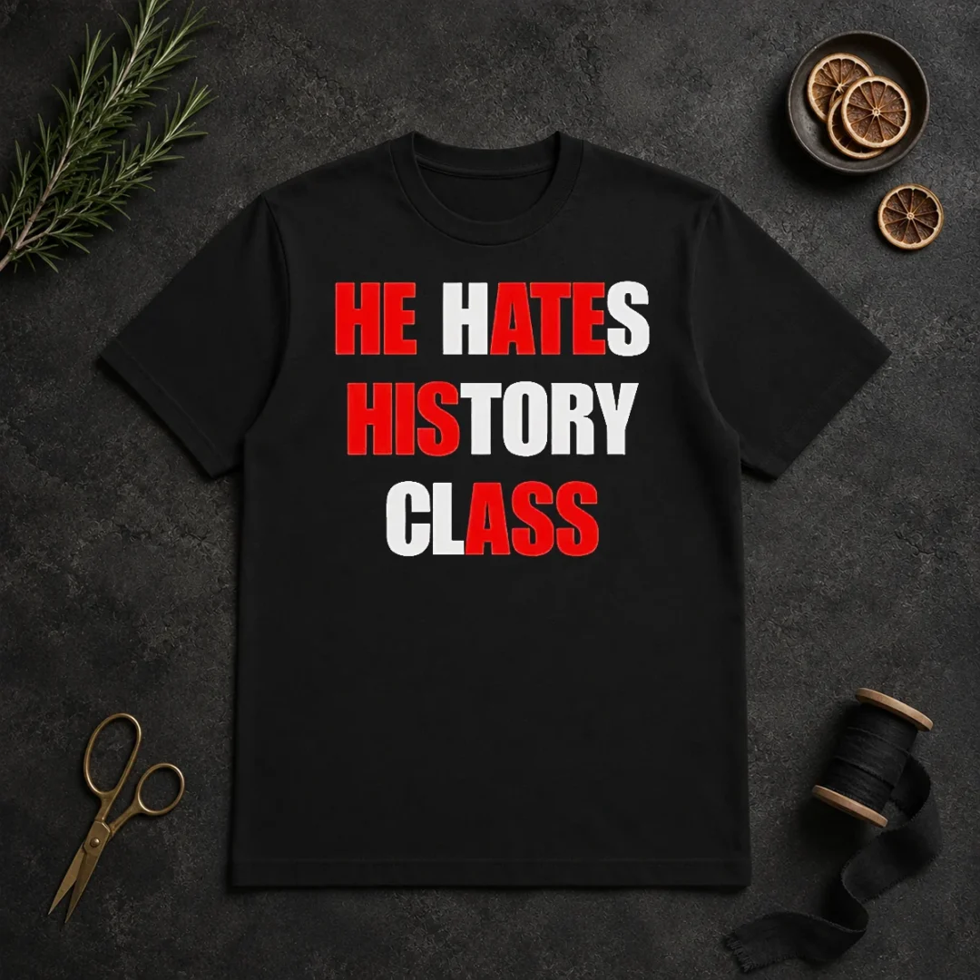 Nice He Hates History Class t shirt Nice He Hates History Class