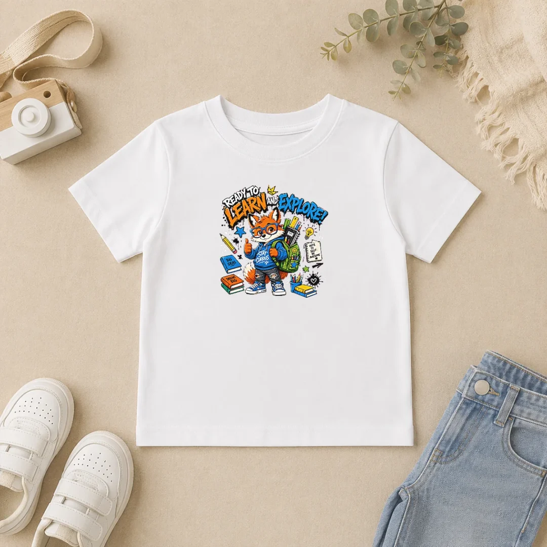 Nice Hot Back To School Fashion Fox Kids T Shirt Nice Hot Back To School Fashion Fox Kids T-Shirt