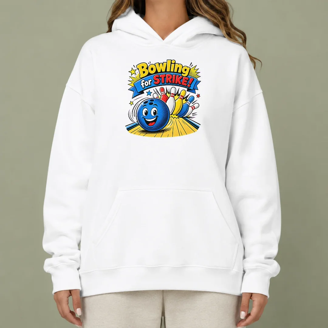 nice-hot-bowling-for-strike-cheerful-pop-art-hoodie-2 Nice Hot Bowling For Strike Cheerful Pop Art Hoodie in vibrant colors with front pocket and drawstring hood