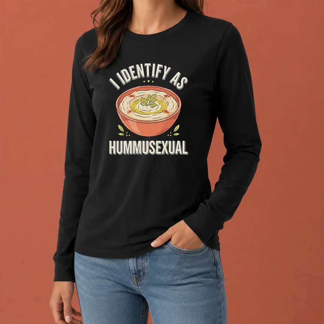 nice-hot-i-identify-as-hummusexual-hummus-bowl-long-sleeve-shirt Nice Hot I Identify As Hummusexual Hummus Bowl Long Sleeve Shirt