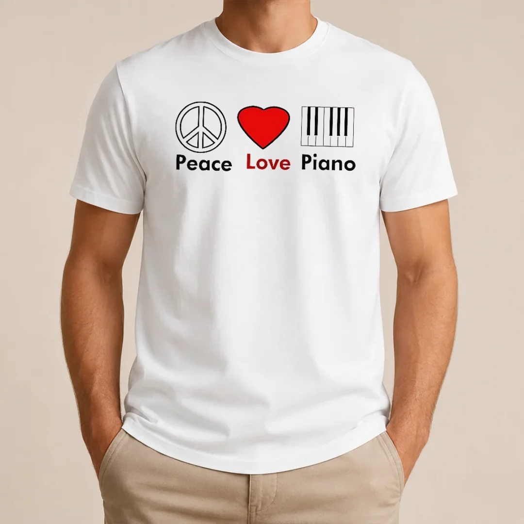 Nice Hot Peace Love Piano t shirt Nice Hot Peace Love Piano