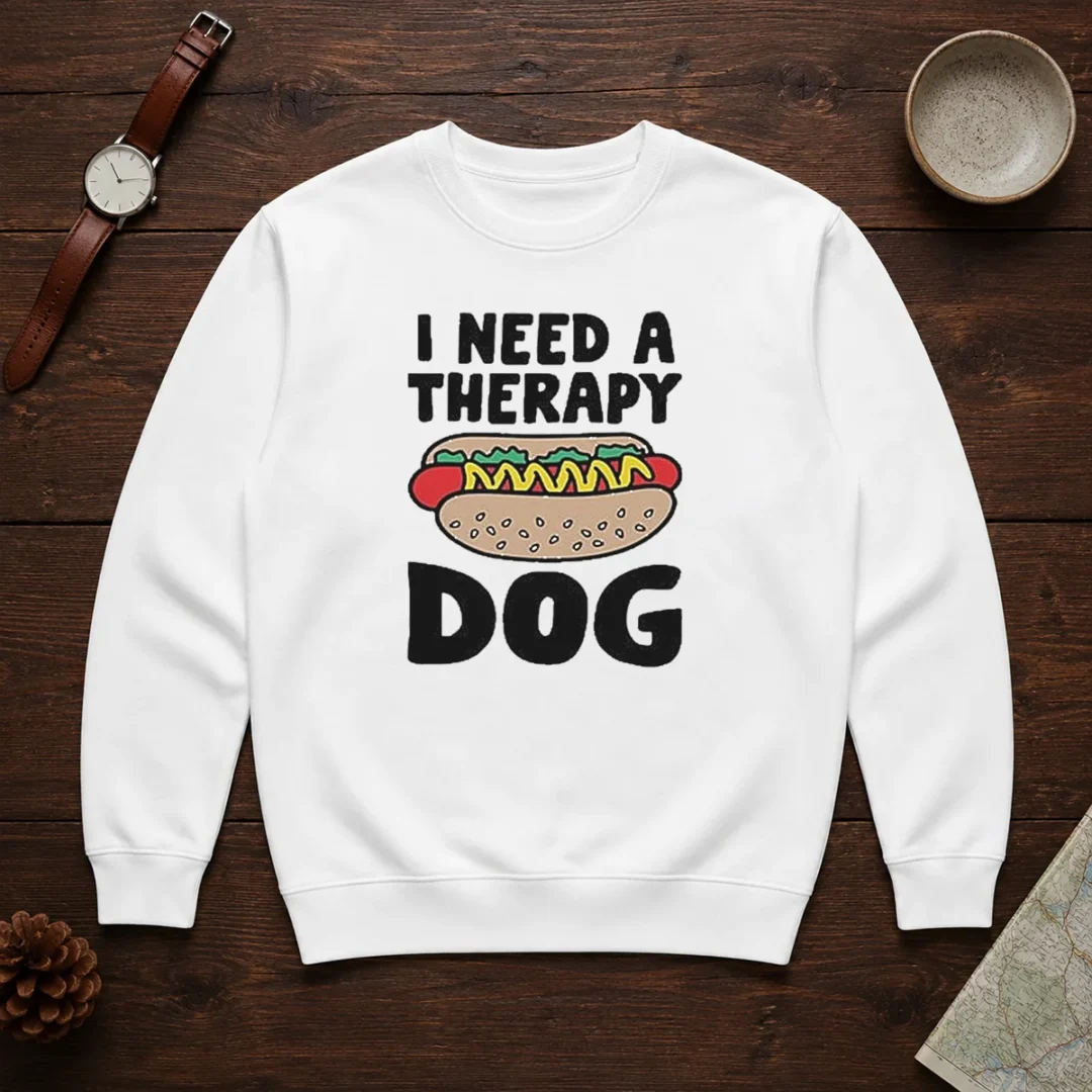 nice-i-need-a-therapy-dog-illustration-sweater Nice I Need A Therapy Dog Illustration Sweater