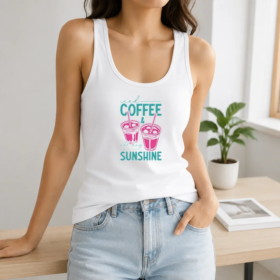 Nice Iced Coffee All Day Sunshine Summer Beach Tank Top Nice Iced Coffee All Day Sunshine Summer Beach Tank Top