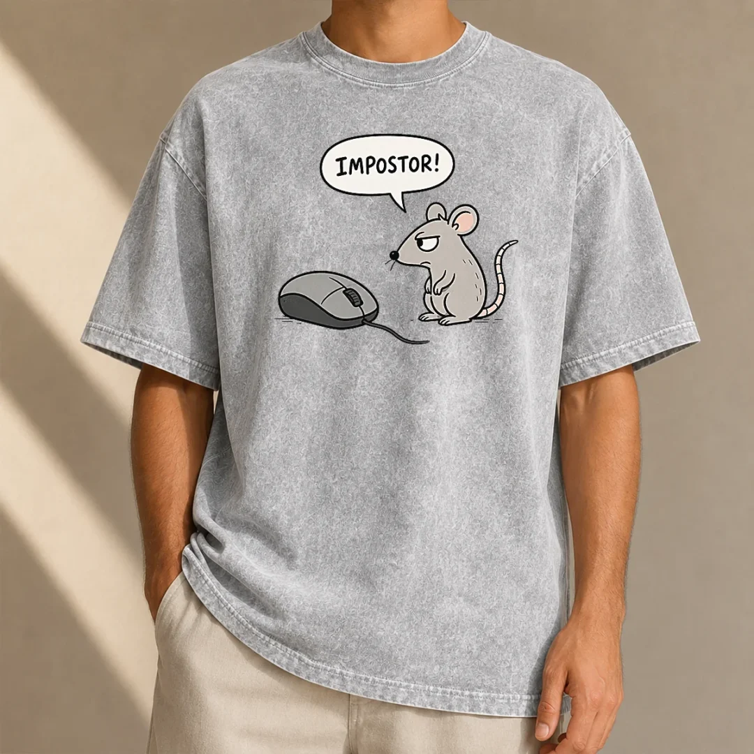 nice-impistor-mouse-washed-t-shirt Nice Impistor Mouse Washed T Shirt in soft cotton fabric with a vintage washed look