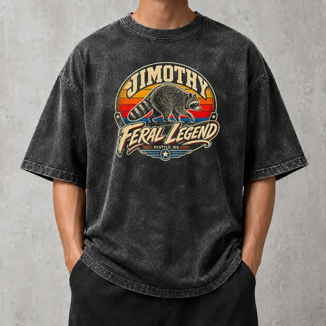 nice-jimothy-raccoon-seattle-feral-legend-washed-t-shirt-1 Nice Jimothy Raccoon Seattle Feral Legend Washed T-Shirt