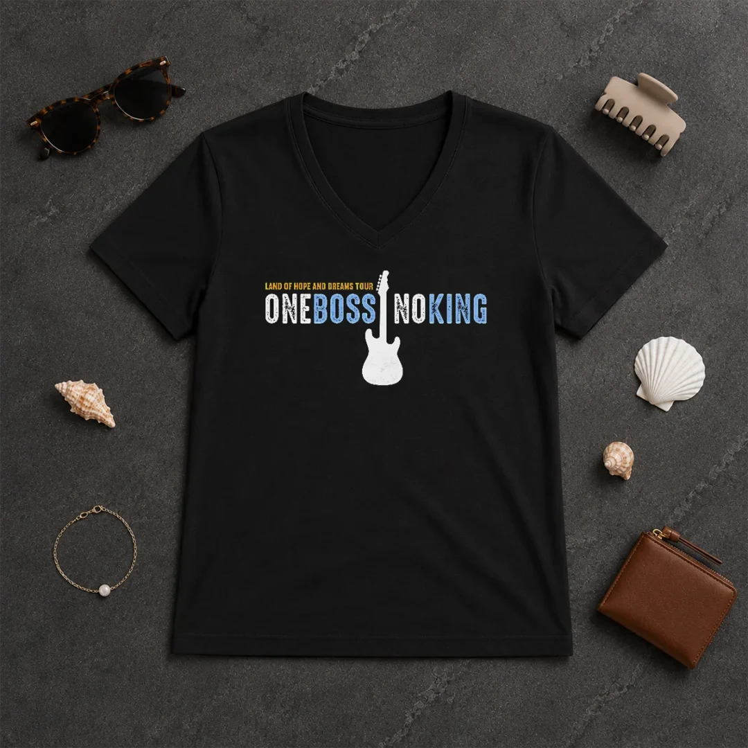 Nice Land Of Hope And Dreams Tour One Boss No King V Neck Shirt Nice Land Of Hope And Dreams Tour One Boss No King V-Neck Shirt