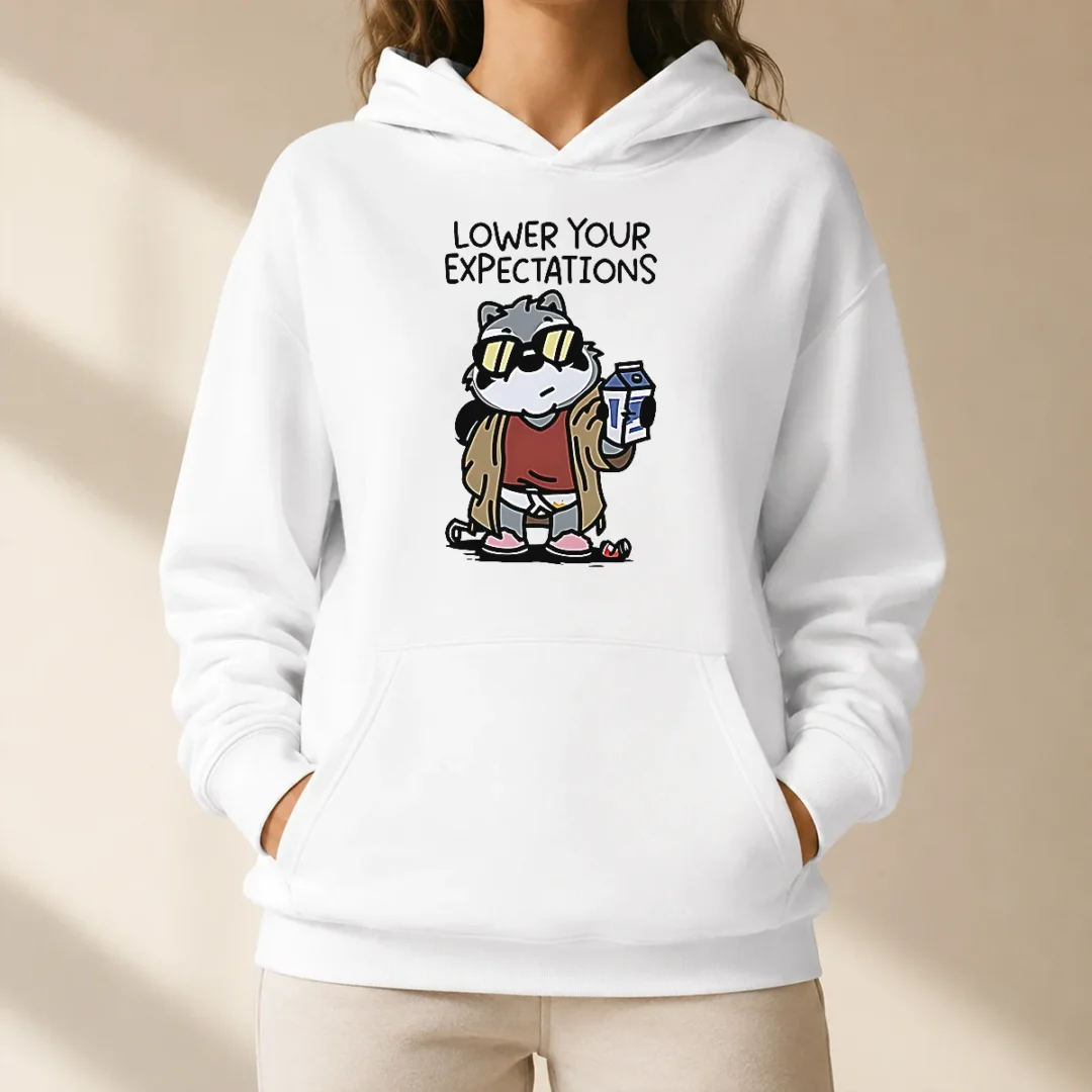 nice-lower-your-expectations-raccoon-cartoon-hoodie Nice Lower Your Expectations Raccoon Cartoon Hoodie
