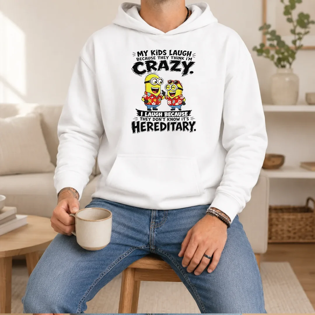nice-minion-my-kids-laugh-because-they-think-im-crazy-i-laugh-because-they-dont-know-its-heredi-hoodie Nice Minion My Kids Laugh Because They Think Im Crazy I Laugh Because They Dont Know Its Heredi Hoodie