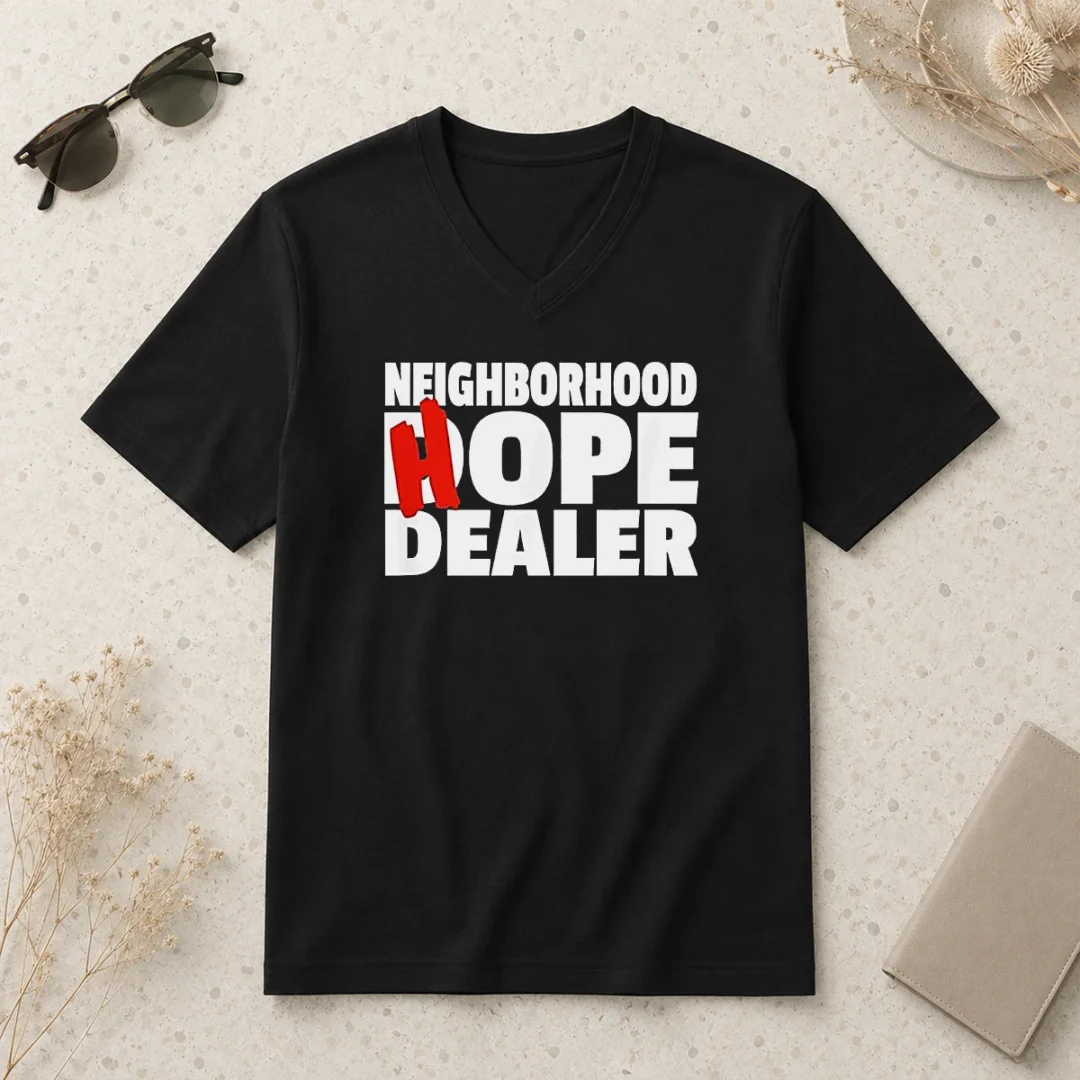 nice-neighborhood-hope-dealer-v-neck-shirt Nice Neighborhood Hope Dealer V-Neck Shirt