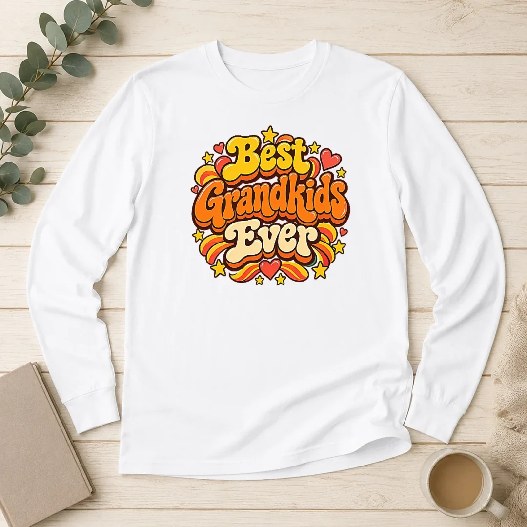 nice-official-best-grandkids-ever-vintage-style-long-sleeve-shirt Nice Official Best Grandkids Ever Vintage Style Long Sleeve Shirt
