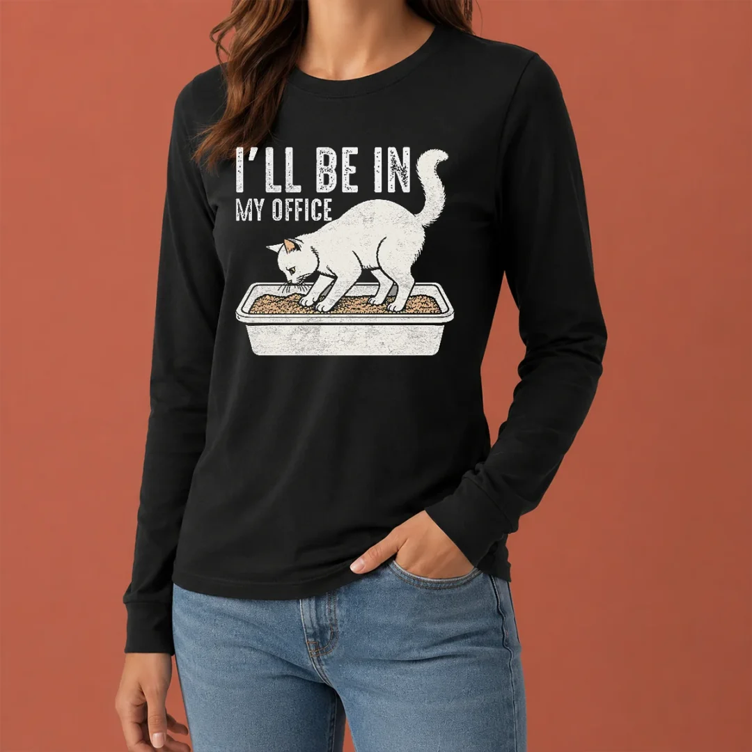 nice-official-i-will-be-in-my-office-funny-cat-meme-litter-box-long-sleeve-shirt Nice Official I Will Be In My Office Funny Cat Meme Litter Box Long Sleeve Shirt